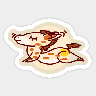 Cute Giraffe Animal Yoga #9 Round Edition Sticker